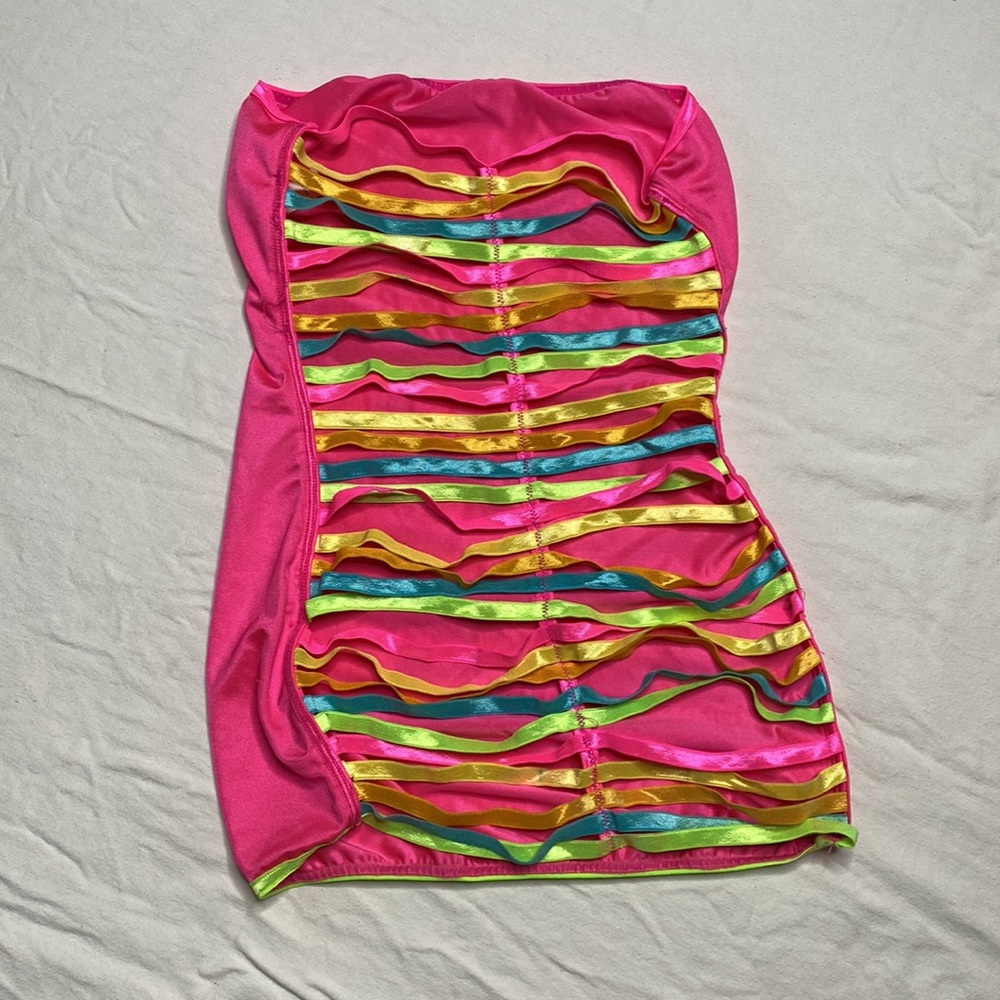 Pink and rainbow adult wear/ dancer outfit super cute